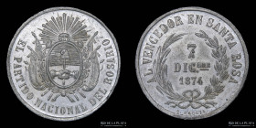 Argentina. 1874. Al Vencedor en Santa Rosa. S. Caccia