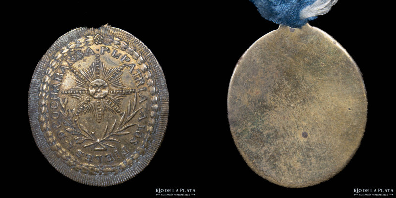Argentina. Medalla c/restos de ribbon. Sociedad la Medalla 1913. "P L PATRIA A L...