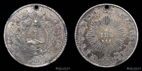 Argentina. c1868. Recuerdo de Bautismo. Variante. R. Grande