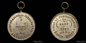 Argentina. Ferroviarias. 1882. FFCC a Arrecifes