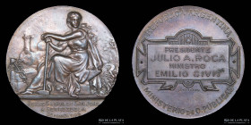 Argentina. Ferroviarias. 1904. San Juan. Serrezuela. Cobre.