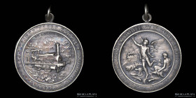 Argentina. Ferroviarias. 1907. FFCC Argentinos 50 Aniversario. Chica. Plata