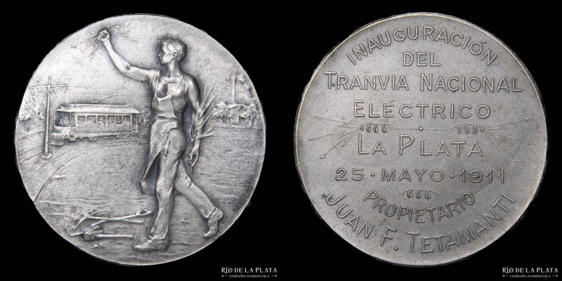 Argentina. Ferroviarias. 1911. inauguración del Tranvía Nacional Eléctrico. La P...