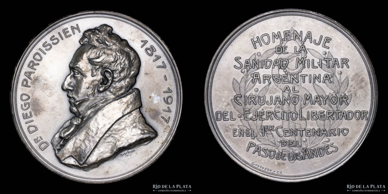 Argentina. Medicina. 1917. Al Dr. Diego Paroissien. La Sanidad Militar al Ciruja...