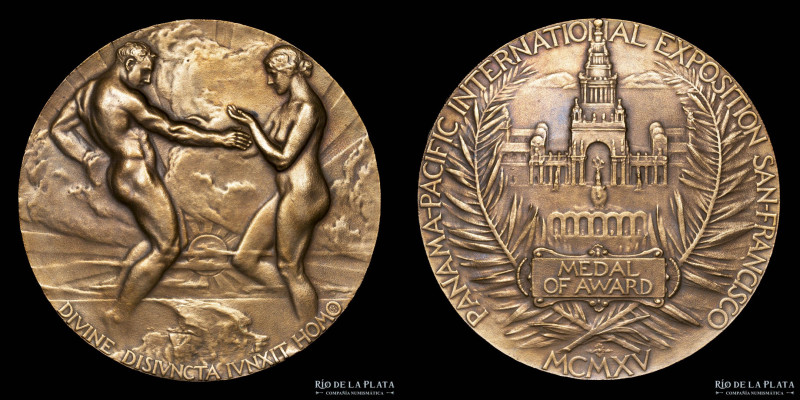 USA. 1915. Panamá Pacific International Expo. Cobre ; 70mm; 132g (XF)
Estimate:...