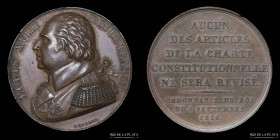 Francia. Luis XVIII. 1816. Confirmacion de la carta de 1814