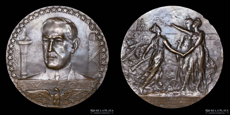 Francia. 1917. President Wilson. USA . LE DROIT EST PLUS PRÉCIEUX QUE / LA PAIX....