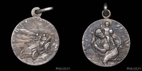 Francia. C1920. Regarde Saint Christophe. Automovilismo. Plata