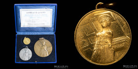 UNESCO. Set x 3 Medallas Monumentos: Acropolis, Grecia. Paris mint