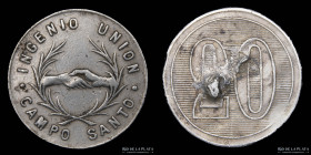 Argentina. Ficha. Salta. Ingenio Union Campo Santo Valor 20