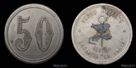 Argentina. Ficha. Esquila. Valor 50. Estancia La Parva. Pedro Roberts. Alvear