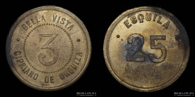 Argentina. Ficha. Esquila. Valor 25. Cipriano de Urquiza. Bella Vista