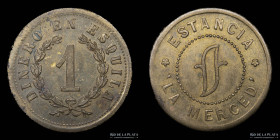 Argentina. Ficha. Esquila. Valor 1. Estancia La Merced