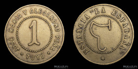 Argentina. Ficha. Esquila. 1 Vellon. La Espadaña. Jose Maria y Alejandro Peña. Tuyu