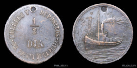 Argentina. Ficha. 1/2 Dia. Muelles y Depositos del Puerto de la Plata
