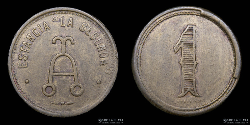 Argentina. Chascomus. Ficha Estancia La Segunda de Juan Acebal. Valor 1. Marca 1...