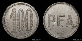 Argentina. Ficha. Valor 100. P.F.A. A identificar
