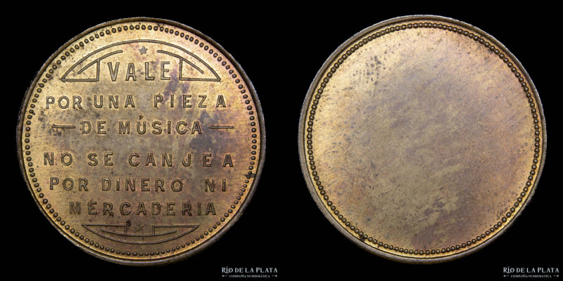 Argentina. Vale por una pieza de música. No se canjea por dinero ni mercadería. ...