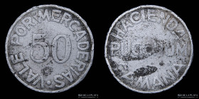 Peru. Ficha. Valor 50. Hacienda Pucchum. Camana