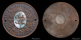 Uruguay. 1917. Insignia de uniforme. Escudo esmaltado