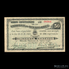 Buenos Aires. Banco Hipotecario Bs As. 50 Centavos MN 1891. Bauman plate