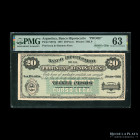 Buenos Aires. Banco Hipotecario Bs As. Prueba 20 Pesos MN 1891. Pick S619p