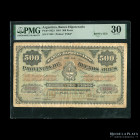 Buenos Aires. Banco Hipotecario Bs As. Prueba 500 Pesos MN 1891. Pick S623