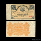 Cordoba. Banco Argentino. 1/2 Real Plata Boliviana 1873. Bauman plate