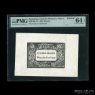 Corrientes. Casa de Moneda y Banco. Prueba 4 Reales 1861. Bauman plate