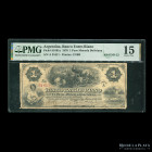 Entre Rios. Banco Entre-Riano. 1 Peso M. Boliviana 1870. Bauman plate
