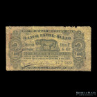 Entre Rios. Banco Entre-Riano. 2 Reales Bolivianos 1872. Bauman plate