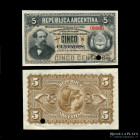 Argentina. Fraccionarios. Specimen 5 Centavos 1884