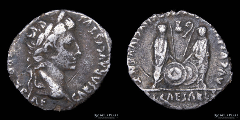 Augustus (27BC-14AD) AR Denarius. Lugdunum mint (Struck 2BC-4AD) 18.0mm; 3.4g. A...