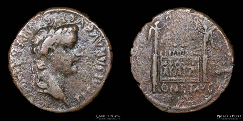 Tiberius (14-37AD) AE As. Rome mint. 25.5mm; 10.8g. A: TI CAESAR AVGVST F IMPERA...