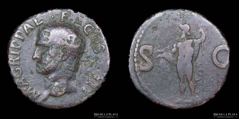 Agrippa under Gaius (Caligula 37-41AD) AE As. Rome mint (Struck 37-41AD) 28.0mm;...