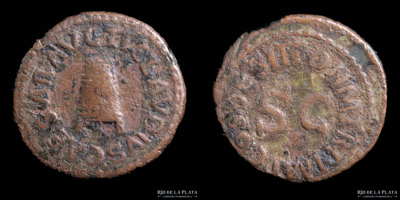 Claudius (41-54AD) AE Quadrans, Rome mint (Struck 41-42AD) AE; 16.5mm; 3.7g. A: ...