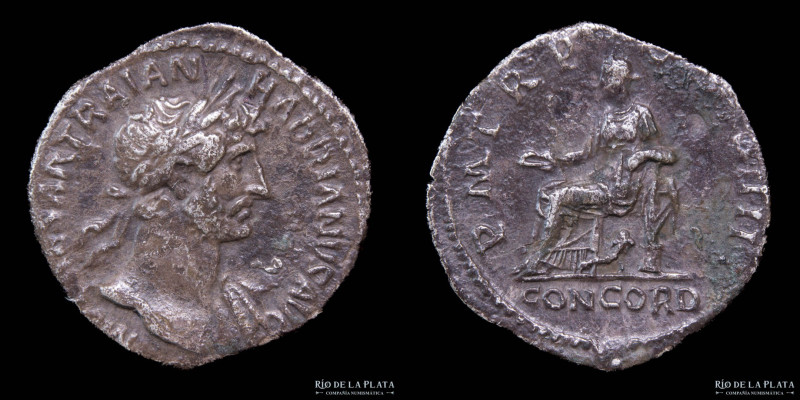 Hadrian (117-138AD) AR Denarius. AR; 18.5mm; 3.0g. A: IMP CAESAR TRAIAN HADRIANV...
