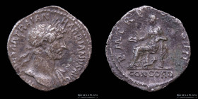 Hadrian (117-138AD) AR Denarius. RIC 39b