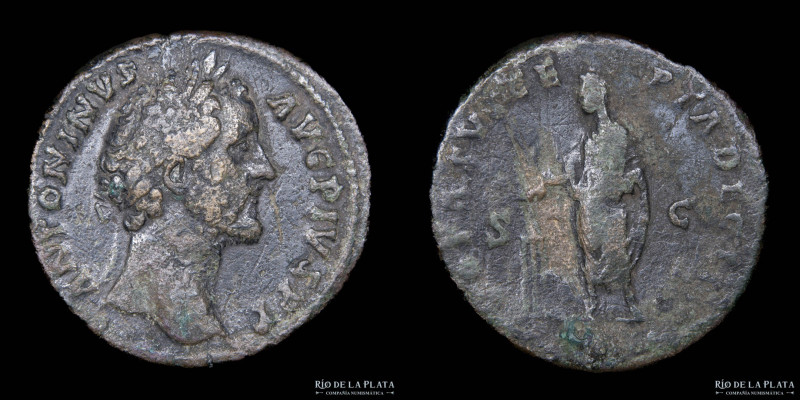 Antoninus Pius (138-161AD) AE Sestertius. Rome mint (157-159AD) 33mm; 24.7g. A: ...