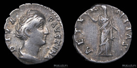 Diva Faustina (died 141AD) AR Denarius. RIC 344