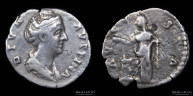 Diva Faustina (died 141AD) AR Denarius. RIC 373