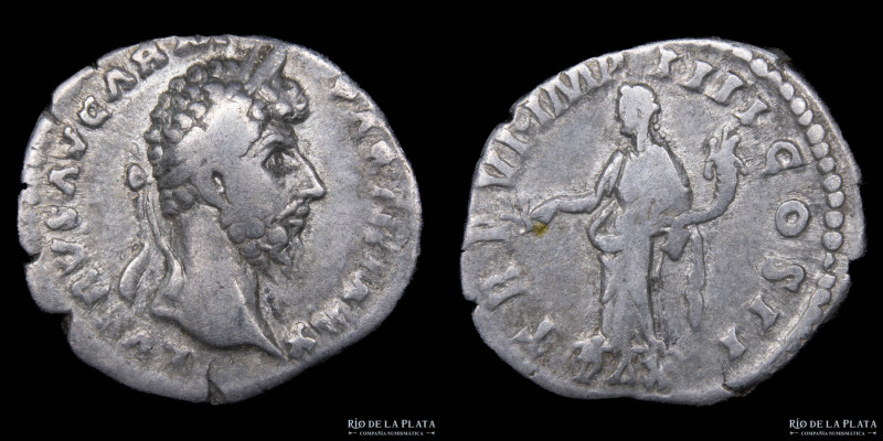 Lucius Verus (161-169AD) AR Denarius. 19.0mm; 3.2g. A: L VERVS AVG PARTH MAX, la...