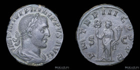 Philip I the Arab (244-249AD) AE Sestertius. RIC 149a