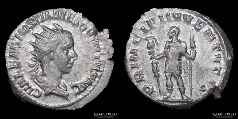 Hostilianus Caesar (250-251AD) AR Antoninianus. Rome mint (251AD) 21.0mm; 5.3g. ...