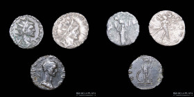 Claudius II Gothicus (268-270AD) lot of 3 AR Antoninianus