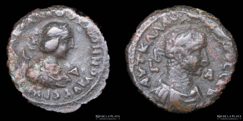 Alexandria. Egypt. Aurelian and Vabalathus 270-275AD. AE Tetradrachm. Alexandria...