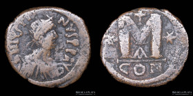 Justin I (518-527AD) AE Follis, Constantinople. SB 62