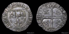 France. Charles VI (1380-1422) AR Blanc dit Guenar