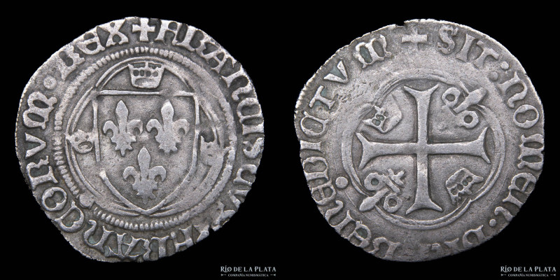 France. Francois I (1515-1547) AR Grand Blanc à la couronne (1515) Marseille min...