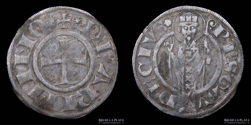 Italy. Ancona (Republic 1137-1392) AR Grosso Angotano ND. 21.2mm; 2.38g. A: DE A...